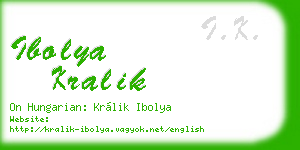 ibolya kralik business card