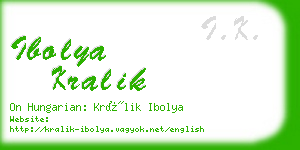 ibolya kralik business card